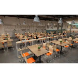 mobiliario-contract-silla amelie apilable acero inoxidable asiento laminado hpl color nogal 3